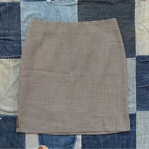 vntg 90s houndstooth eye candy skirt 26” waist black and white